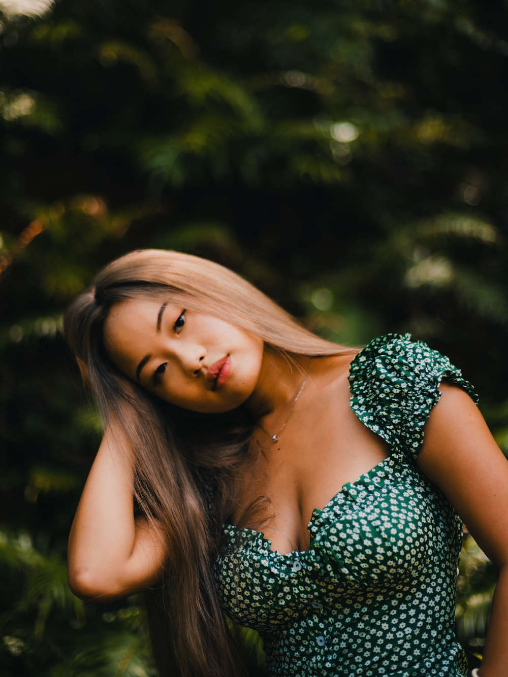 Lifestyle photo of a woman in a forest in Hong Kong
